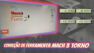 CORREÇÃO DE FERRAMENTA NO MACH 3 TORNO @exomachineusinagem3058  #usinagem #tornocnc #minicnc #mach3