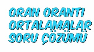 Oran Oranti Ortalamalar Soru Çözümü Ygs Kampi 16 Matematik