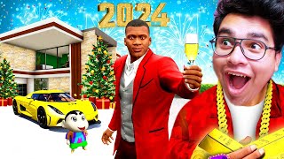 GTA V : Franklin & Shinchan Celebrate New Year 2024 || Professor Of Pc Gaming screenshot 5