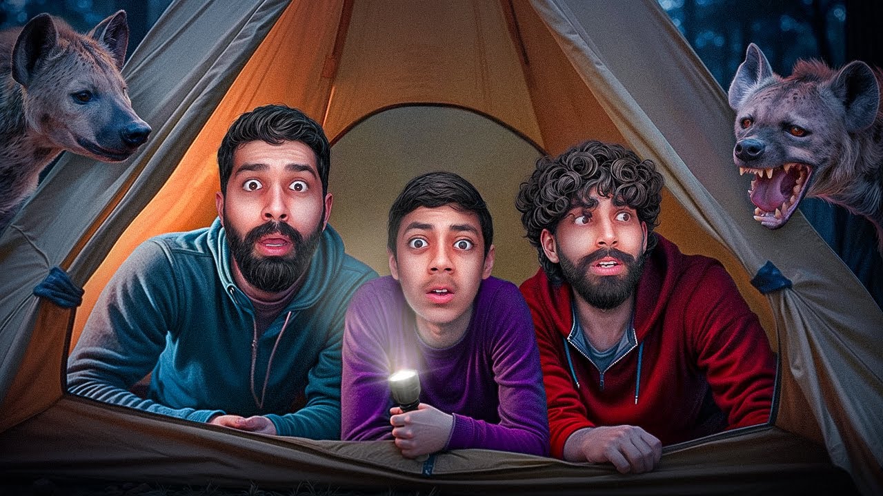 کفتارا بهمون حمله کردن 😨⛺