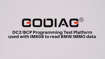 Autel IM608 II + GODIAG BDC2 Test Platform read BMW IMMO Data