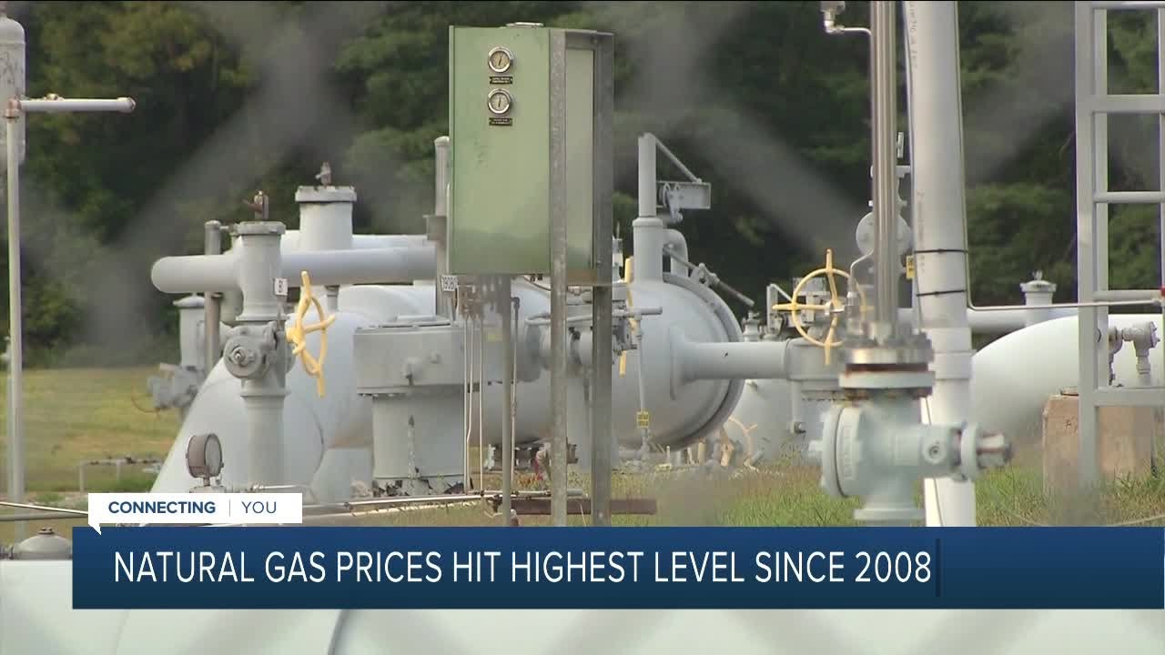 Natural gas prices rise to their highest levels since 2008 - YouTube