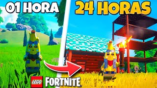 Passei 24 Horas e Fui de Noob a Pro no Mundo de Lego Fortnite