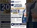 Fall 2026 admission open