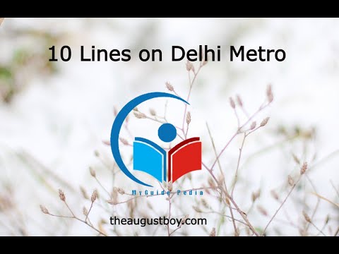 10 Lines on Delhi Metro in English | Short Essay on Delhi Metro | Metro in Delhi@myguidepedia6423