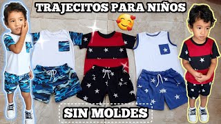 ✨COMO HACER TRAJECITOS PARA NIÑOS (SHORTS Y PLAYERA) DE LA MANERA MAS FACIL 😉❤