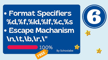 Format Specifiers and Escape sequences in c