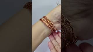 Twisted bracelet - Free tutorial video link above the title  #shortsvideo #wireworks