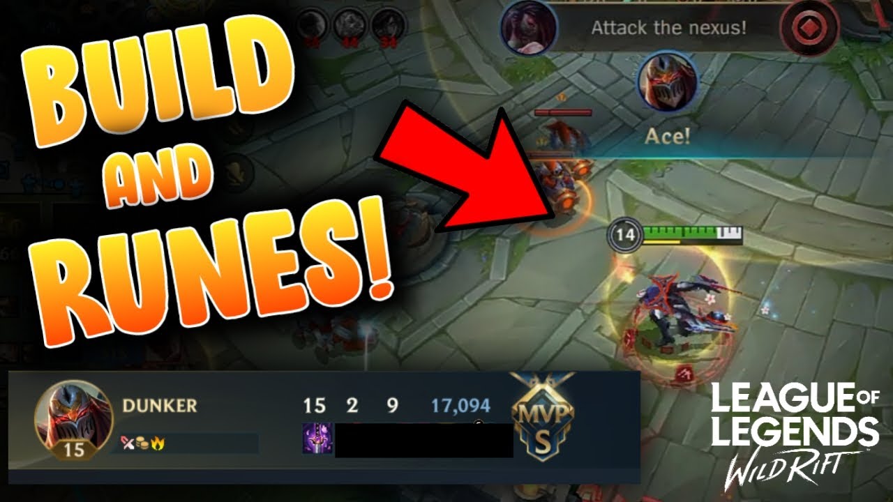 WILD RIFT ZED BUILD & RUNES ( INSANE DAMAGE ) - WILD RIFT - YouTube