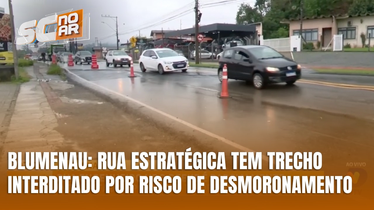 Trecho da Rua Engenheiro Udo Deeke é interditado em Blumenau