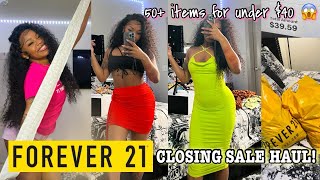 FOREVER 21 CLOSING SALE TRY ON HAUL 50+ ITEMS FOR UNDER $40 BEST SALE EVERR ! Tymarrahgi💗