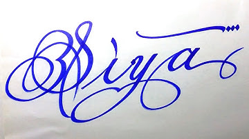 Siya Name Signature Calligraphy Status | How to Cursive write with cut Marker #siya @Siya