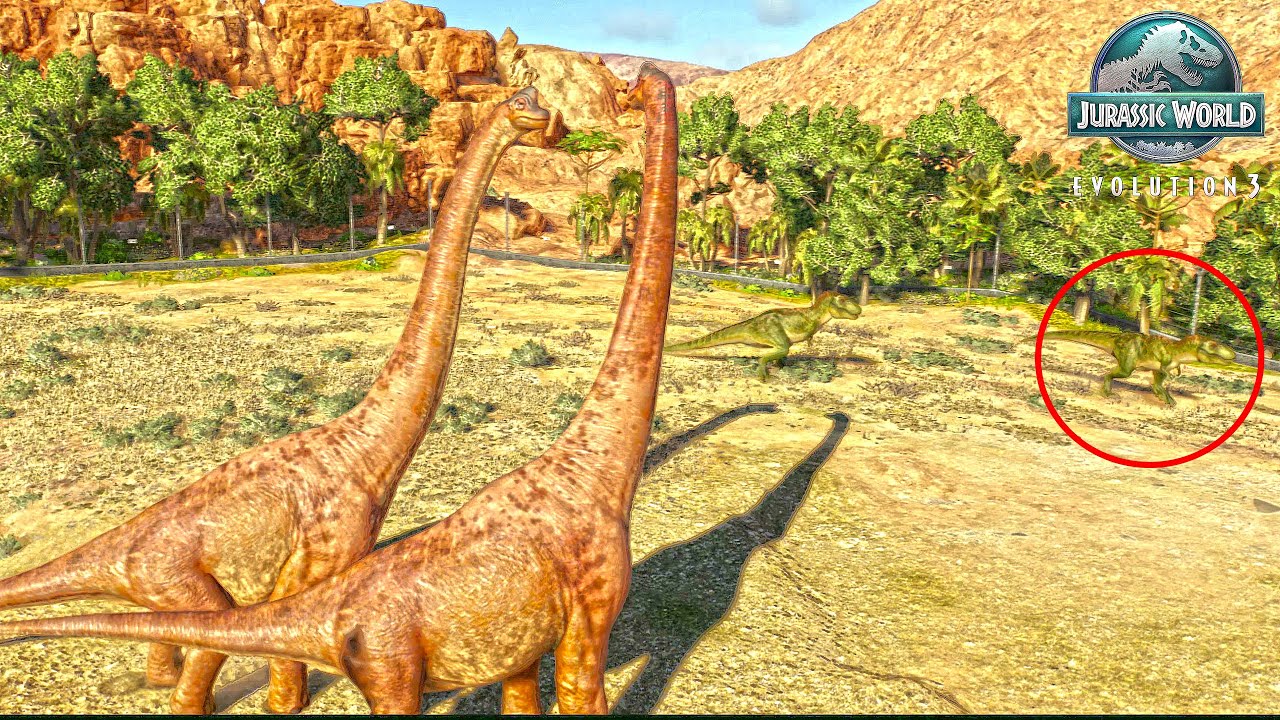 Brachiosaurus vs T-Rex | Giant Herbivore Faces Apex Predator | 4K Dinosaur Showdown