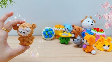 Crochet monkey keychain | Hướng dẫn móc con khỉ làm móc khóa