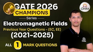 GATE 2021–2025 Electromagnetic Fields PYQs (ECE/EE) (1 Mark) | Champion Series | GATE 2026