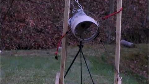Test: Shotgun slug on hardened steel target