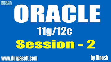 Oracle || Oracle Session-2 by Dinesh