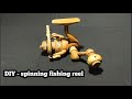 membuat reel pancing dari kayu  || DIY - spinning reel made of wooden