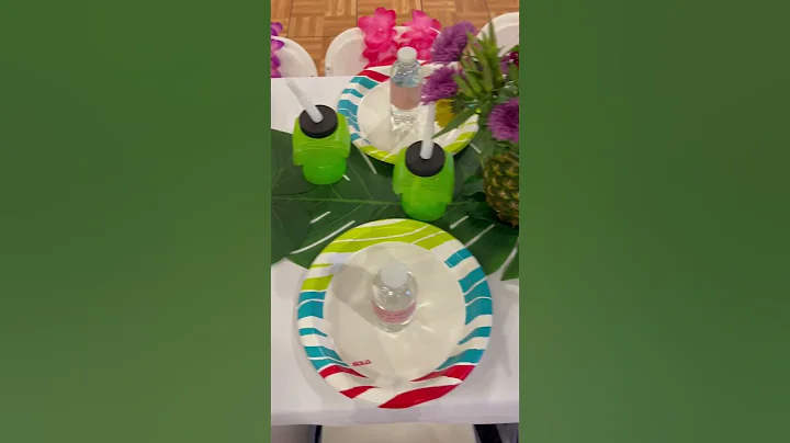 1st Birthday Table Setting Hawaiian Theme Happy Birthday Baby Sienna 🎂 #shorts