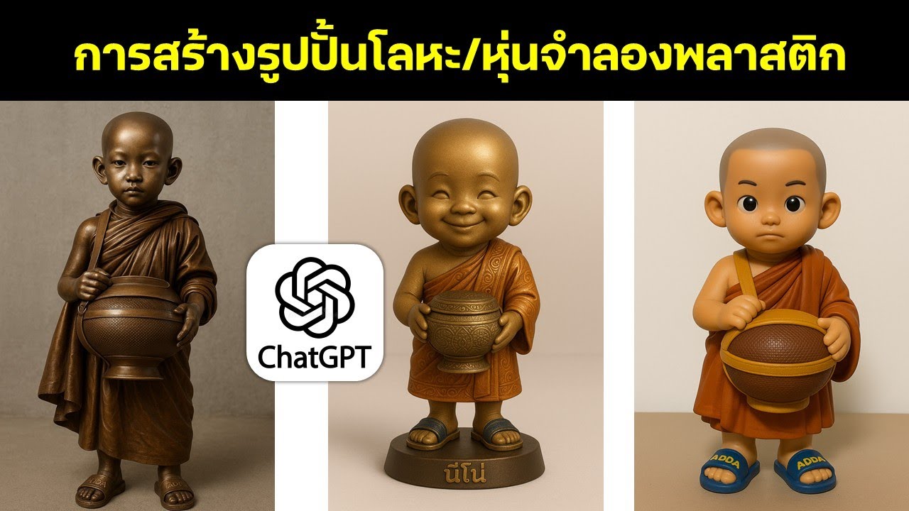 การสร้างรูปปั้นโลหะ หุ่นจำลองพลาสติก ด้วย chatGPT