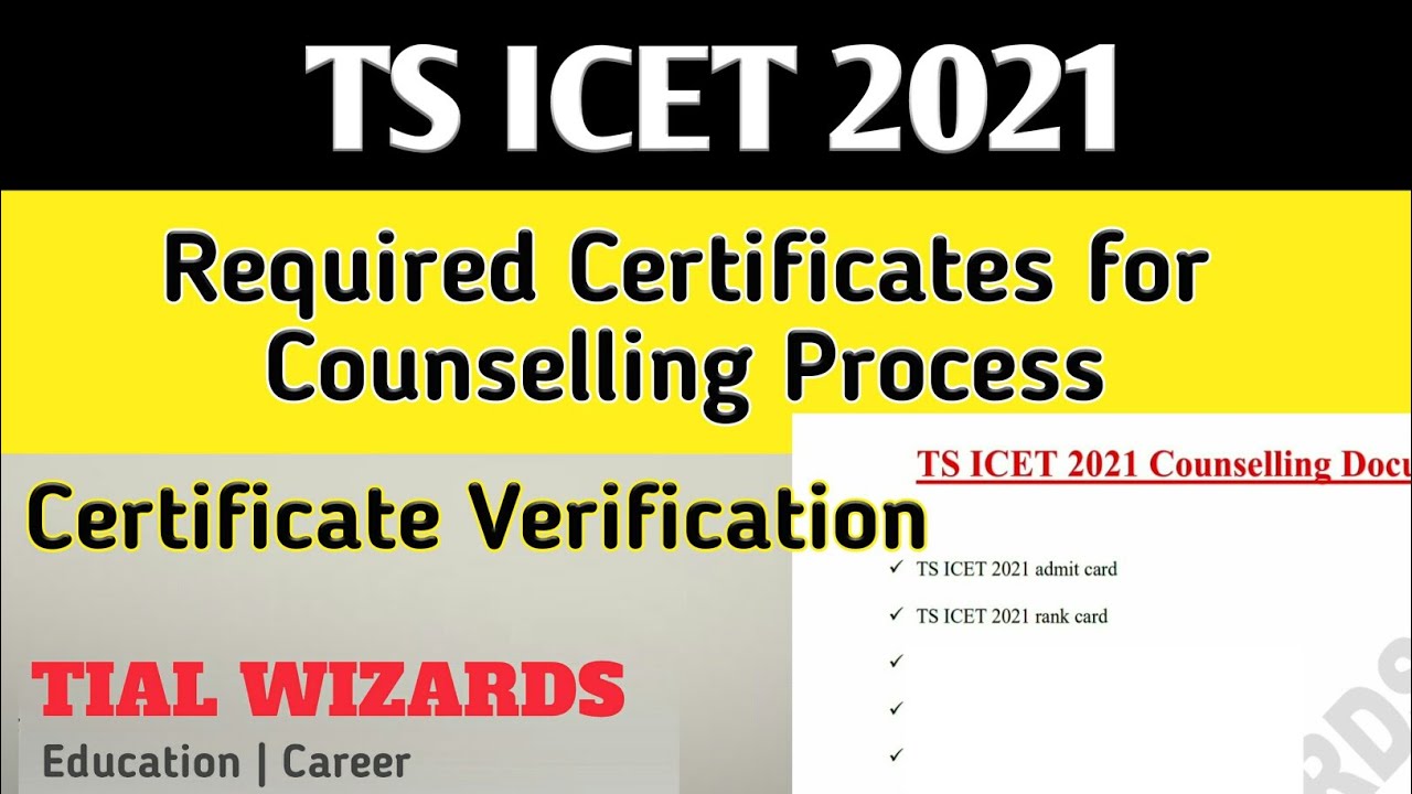 TS ICET 2021Required Certificates | TS ICET 2021 Documents Required for ...