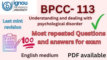BPCC-113 Most important questions and answer for exam // last mint revision // #ignou #bpcc113 #exam