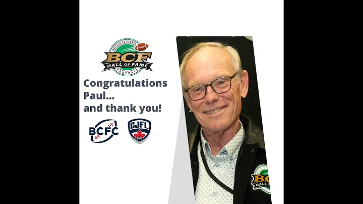 Paul Shortt BC Football hall of Fame