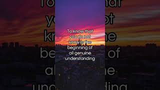 The beginning of understanding is knowing that you do not know #philosophy #motivation #fypp #shorts