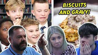 British Highschoolers Try Biscuits and Gravy for the First Time! British Family React!