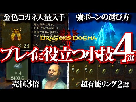 【ドラゴンズドグマ2】金色コガネ簡単探索や売値3倍方法など、快適プレイに必ず役立つ小技４選【DD2】