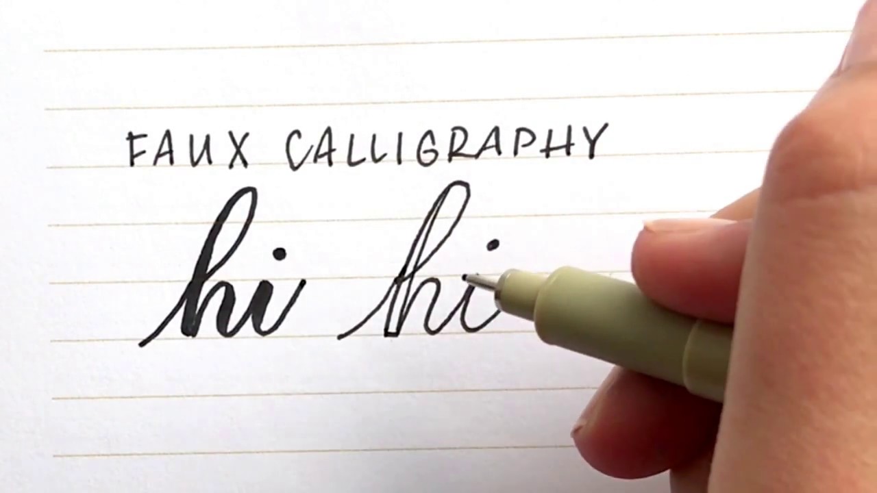 How to do Calligraphy with a Normal Pen — Loveleigh Loops