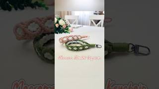 Macrame phone wristlet | Macrame tutorial #shorts #macrame #handmade #keychain #wristlet #bracelet