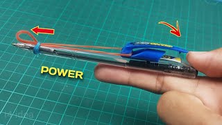 Amazing Pen Gun Pen Shooting Toy How To Make Pen Gun Rubber Band Power Pen Gun
