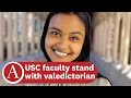 Concerned usc faculty demands university to reinstate valedictorian speech  monday april 22 2024