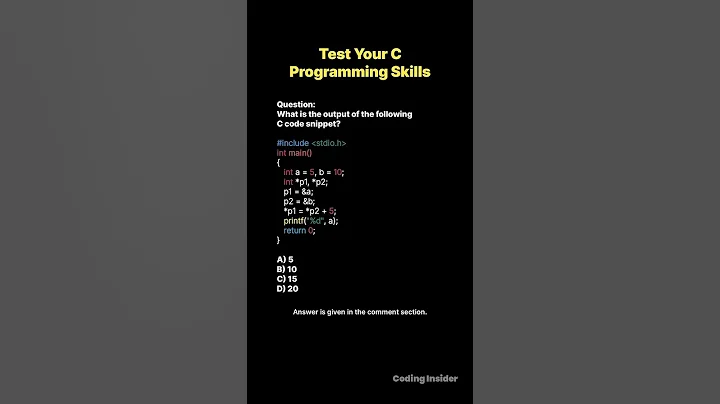 Think you know C programming? Test your knowledge with this MCQ #trending #shortsvideo #programming 