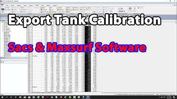 How to Export TANK CALIBRATION Table in SACS & Maxsurf Stability - Software Training