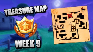 TREASURE CHALLENGE!! WEEK 9!! FORTNITE BATTLE PASS !! EASY WAY!