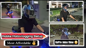Most Affordable Phone Moto Vlogging Setup | Mobile Motovlog Setup With Mic.