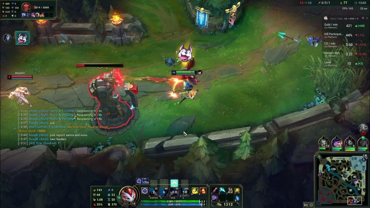 Kindred Mid get camped? oh kindred must be an easy target guys! v1