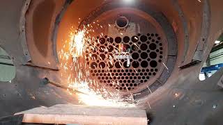 520 Class Locomotive Smokebox Rivet Removal