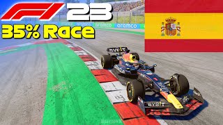 F1 23 PC Gameplay - 35% Race Spain (w/ New 2023 Layout)