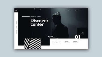 Web Design Speed Art #19 - Discover Center website [Adobe XD]