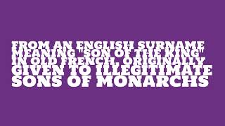 What is the origin of the name Fitzroy?