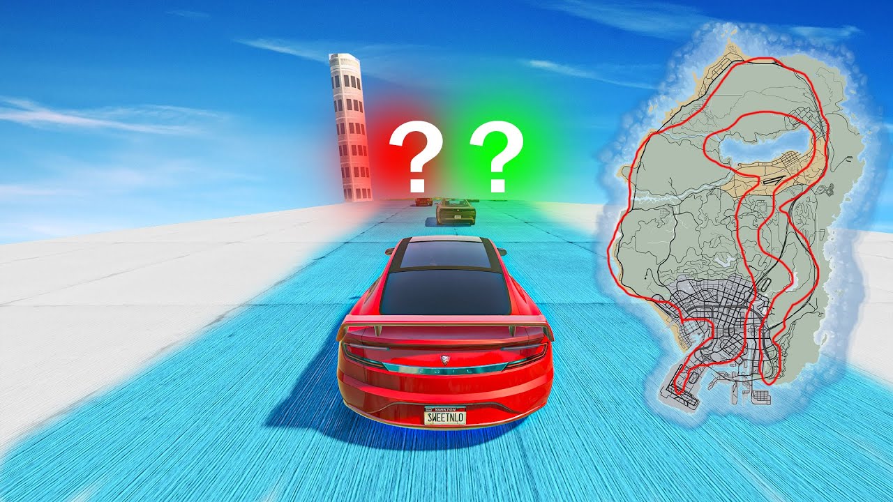 JE FAIS LE TOUR DE LA MAP DE GTA 5