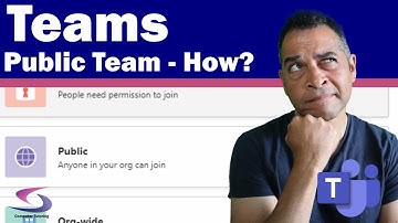 How do you Create a Public Team in Teams? - Difference Between a Public and Private Team