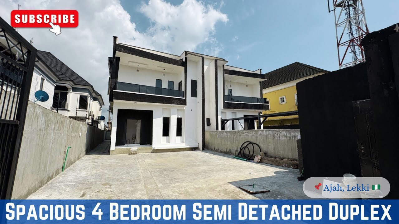ПРОДАЕТСЯ ДОМ В ЛЕККИ, ЛАГОС, НИГЕРИЯ; ПРОСТОРНЫЙ 4-СПАЛЬНЫЙ ДВУХКОМНАТНЫЙ ДОМ-ДУПЛЕКС НА ПРОДАЖУ...