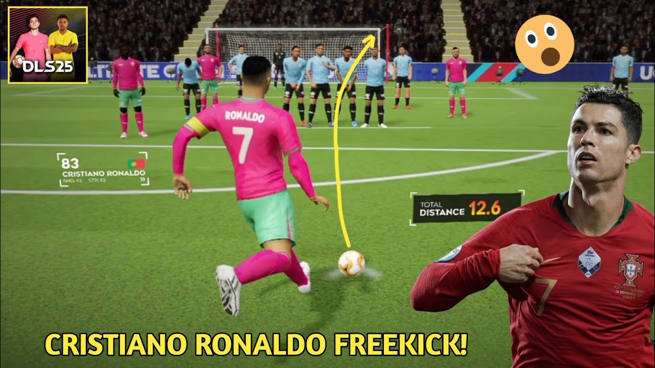 DLS 25 | CRISTIANO RONALDO WHAT A FREE KICK GOAL!! | CR7 | Dream League Soccer 2025