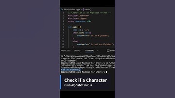 Check if a Character is an Alphabet in C++ | Quick Guide #programming  #shorts