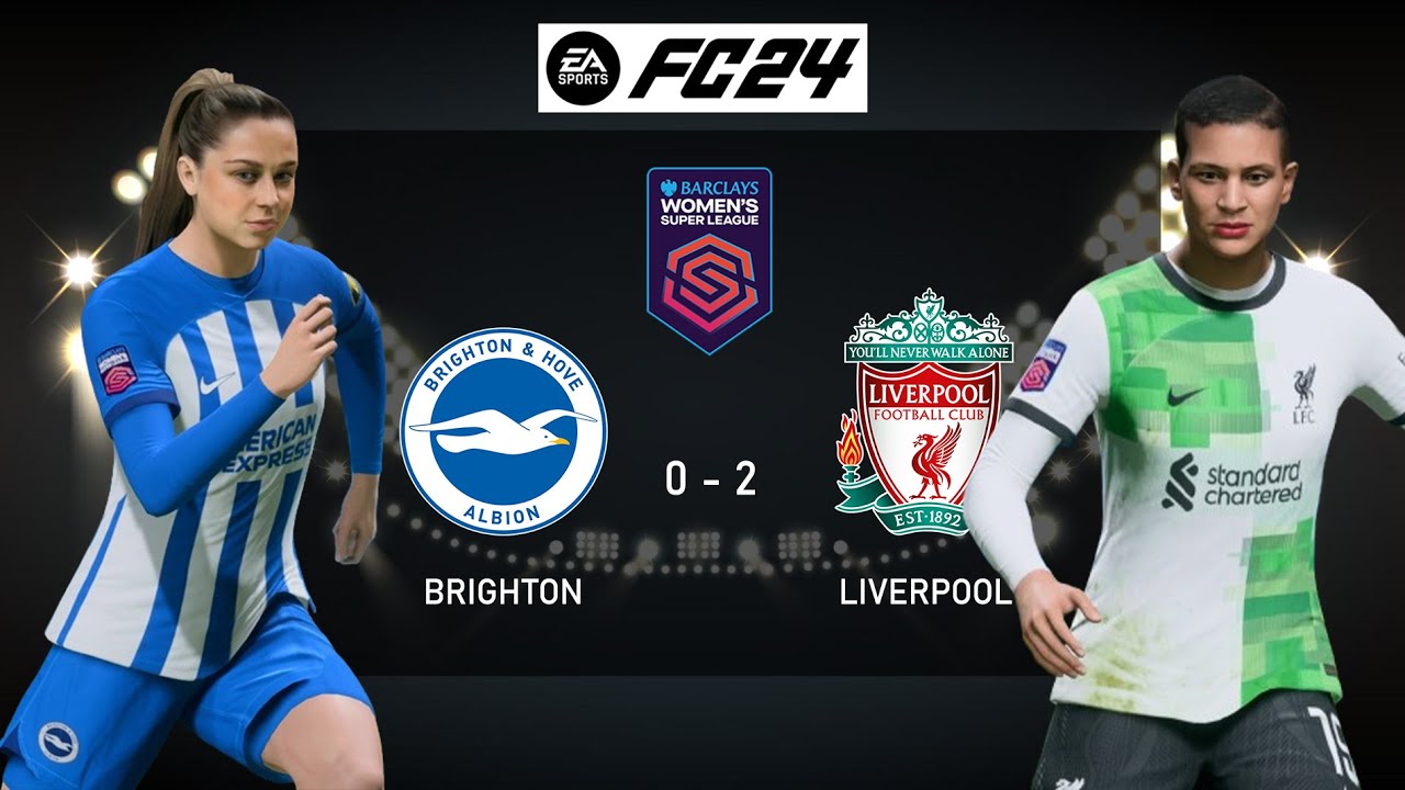 Brighton vs Liverpool - Women's Super League 23/24 | FC 24 PC Gameplay 4K