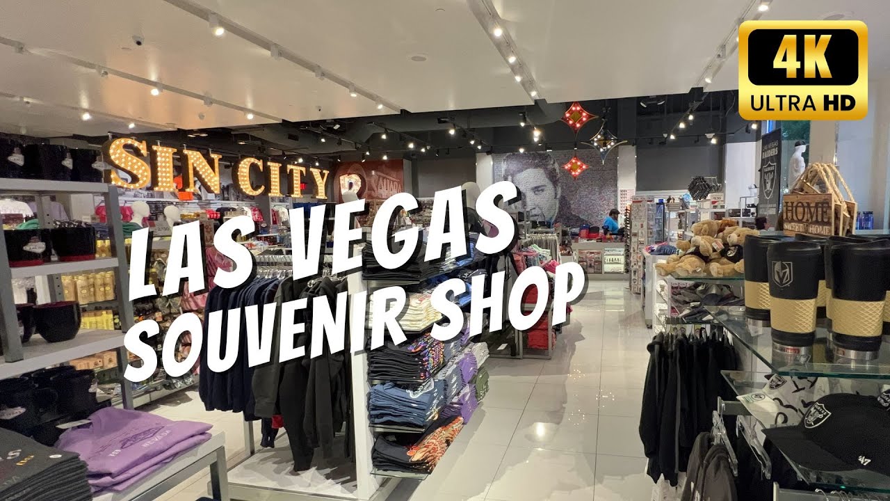 4K Walking Las Vegas Souvenir Shop on the Linq Promenade Las Vegas